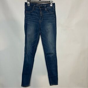 American Eagle Outfitters Women's Dark Blue Skinny Jeans